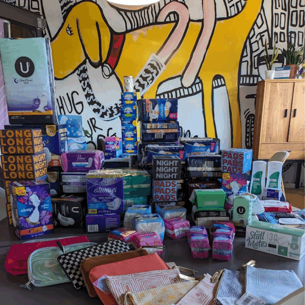 A display in YellowDog's office of the period products they collected.