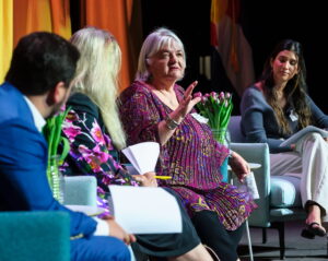A panel of journalists speak at State of the state