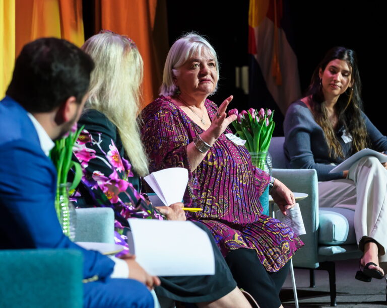 A panel of journalists speak at State of the state