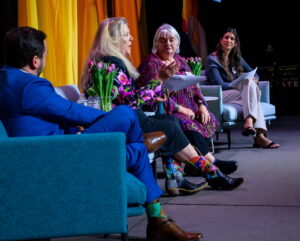 A panel of journalists speak at State of the state