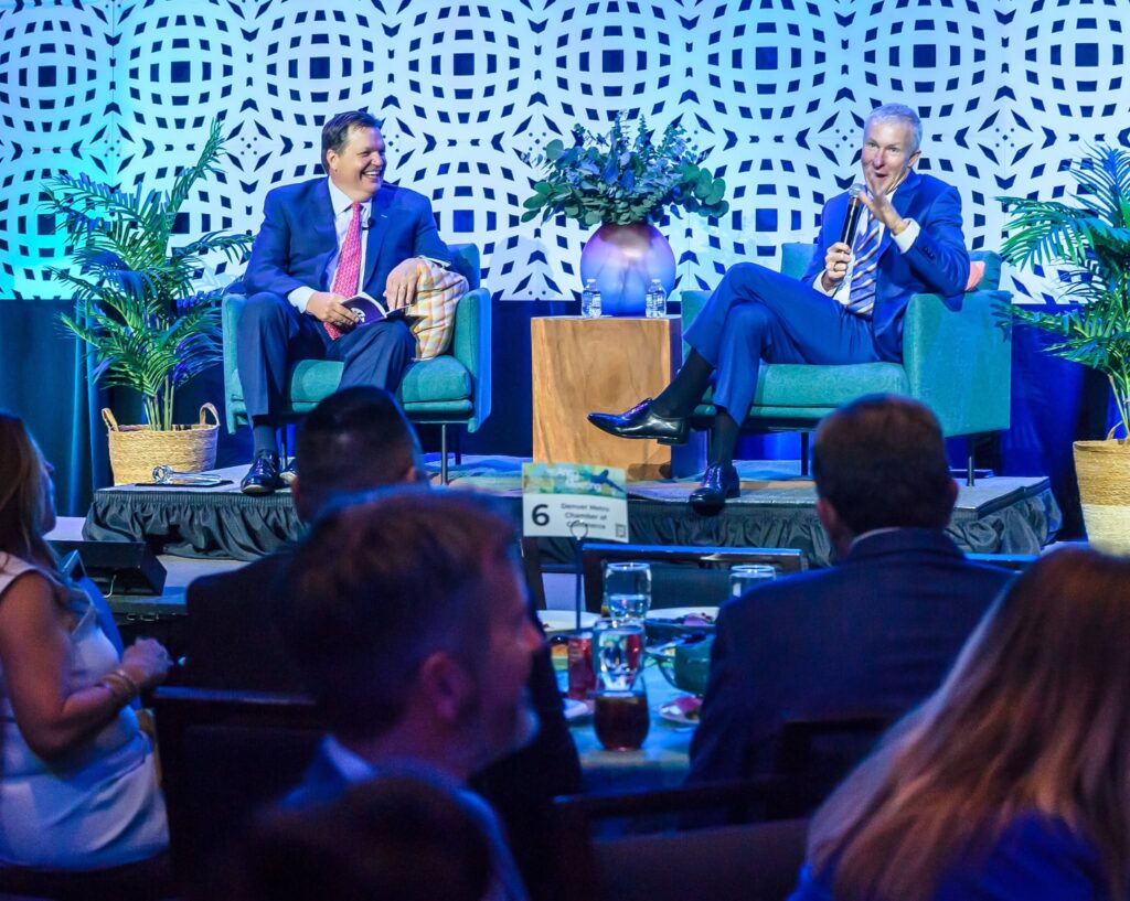JJ Ament and Scott Kirby on stage at Annual Meeting