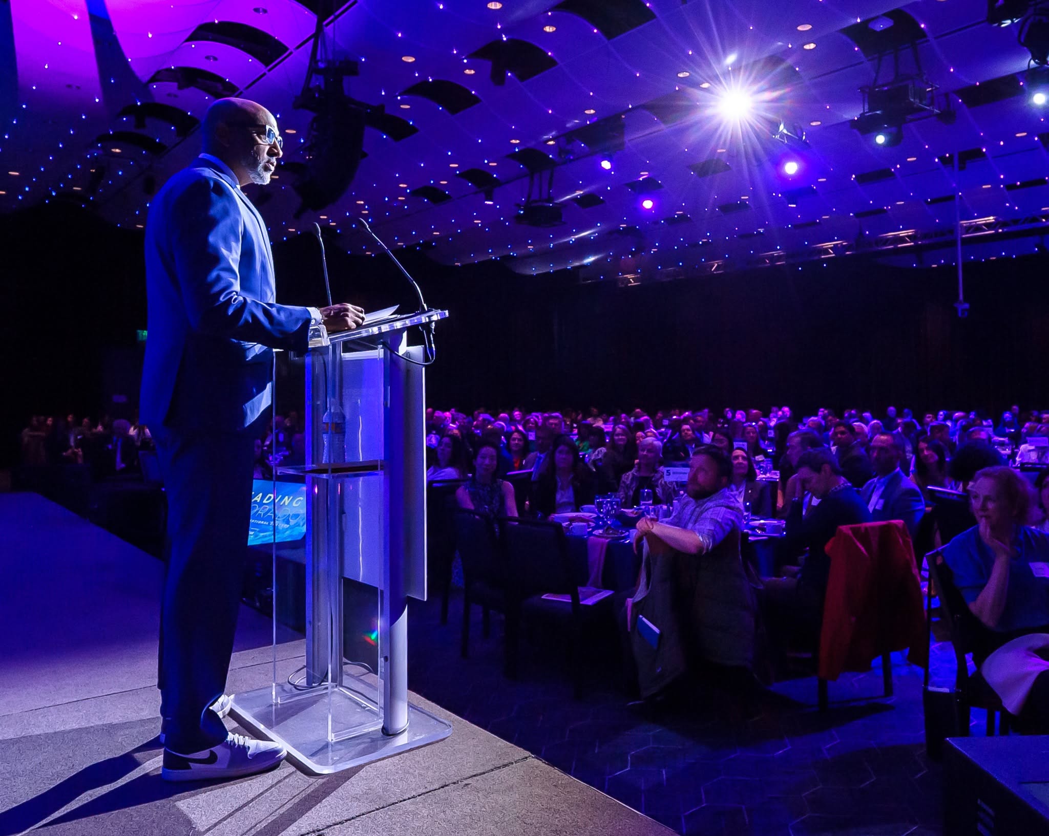 Mowa Haile speaks at the 2026 Leading Colorado event